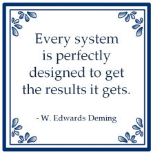 systeem ontwerp system perfectly designed results gets edwards deming